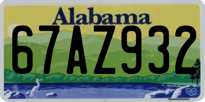 AL license plate 67AZ932
