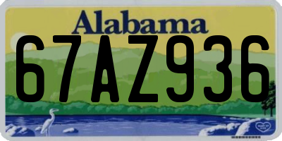 AL license plate 67AZ936