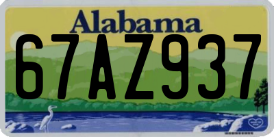 AL license plate 67AZ937