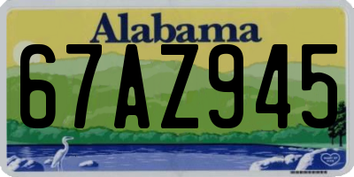 AL license plate 67AZ945
