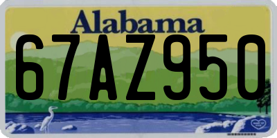 AL license plate 67AZ950
