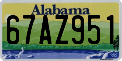 AL license plate 67AZ951