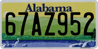 AL license plate 67AZ952