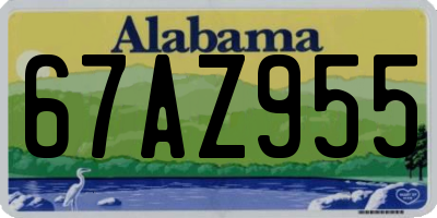AL license plate 67AZ955