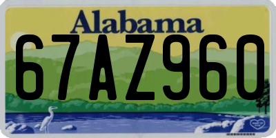 AL license plate 67AZ960