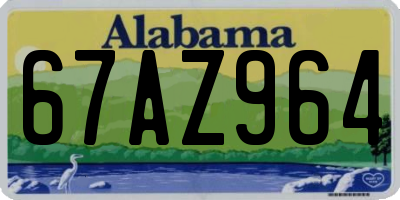 AL license plate 67AZ964
