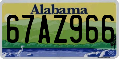 AL license plate 67AZ966