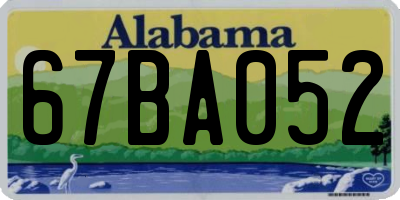 AL license plate 67BA052