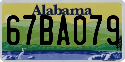 AL license plate 67BA079
