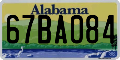 AL license plate 67BA084