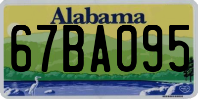 AL license plate 67BA095