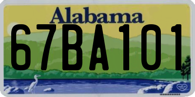 AL license plate 67BA101