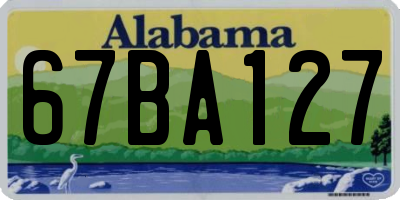 AL license plate 67BA127