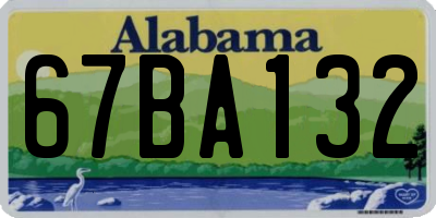 AL license plate 67BA132