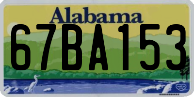 AL license plate 67BA153