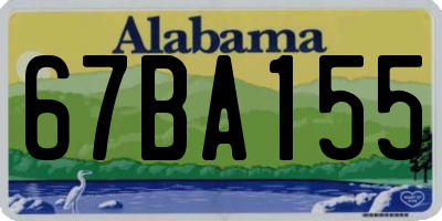 AL license plate 67BA155