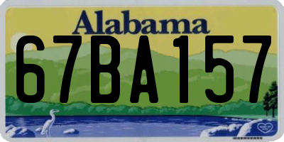 AL license plate 67BA157
