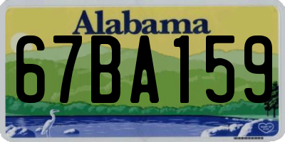 AL license plate 67BA159