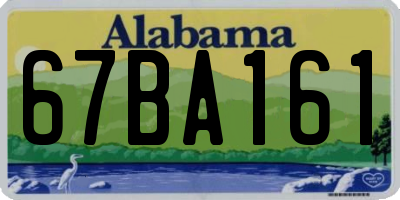 AL license plate 67BA161