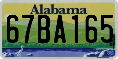 AL license plate 67BA165