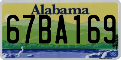 AL license plate 67BA169