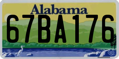 AL license plate 67BA176