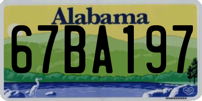 AL license plate 67BA197