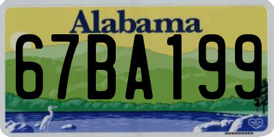 AL license plate 67BA199