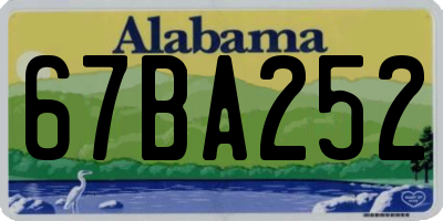 AL license plate 67BA252