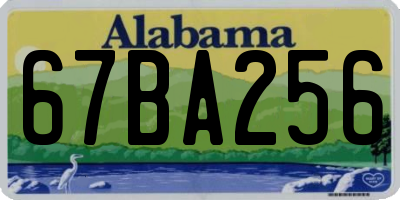 AL license plate 67BA256