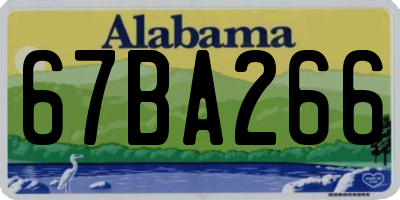 AL license plate 67BA266