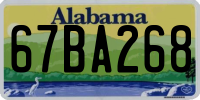 AL license plate 67BA268