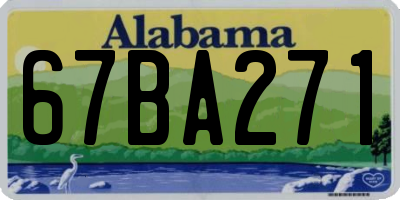 AL license plate 67BA271