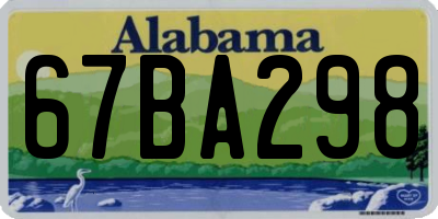 AL license plate 67BA298