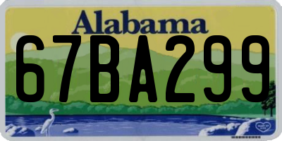 AL license plate 67BA299