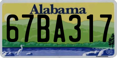 AL license plate 67BA317