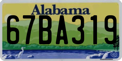 AL license plate 67BA319