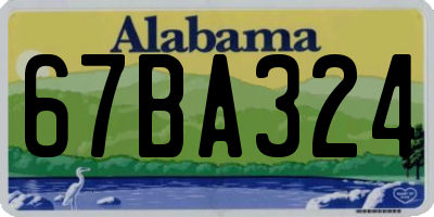 AL license plate 67BA324