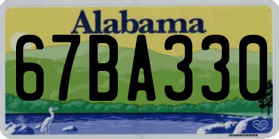 AL license plate 67BA330