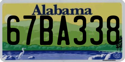 AL license plate 67BA338