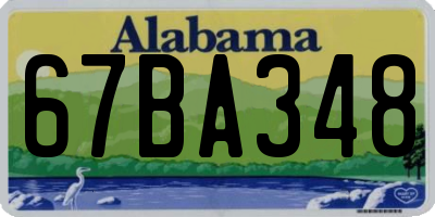 AL license plate 67BA348