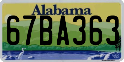 AL license plate 67BA363