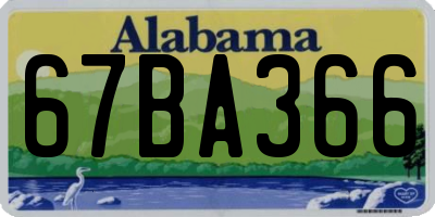 AL license plate 67BA366