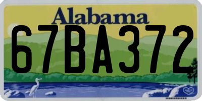 AL license plate 67BA372
