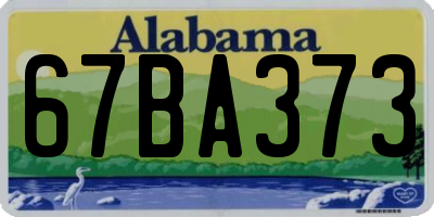 AL license plate 67BA373