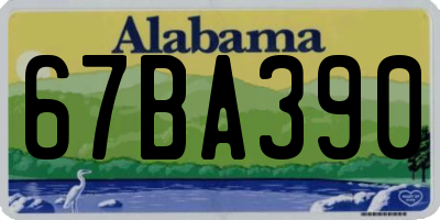 AL license plate 67BA390