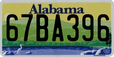 AL license plate 67BA396