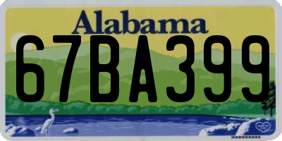 AL license plate 67BA399