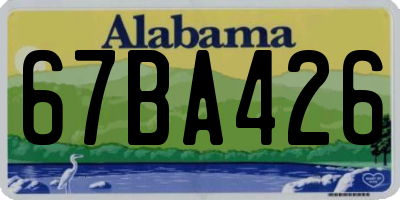 AL license plate 67BA426