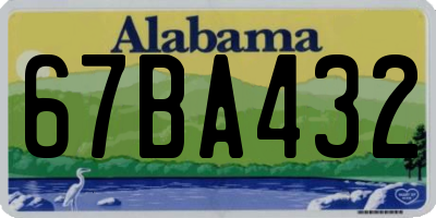 AL license plate 67BA432